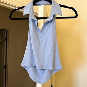 Y2K Polo Halter Top